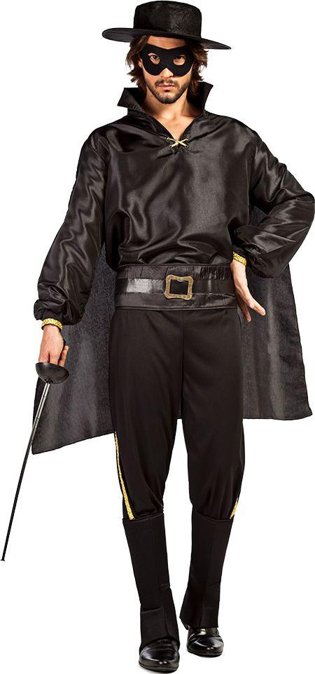 Zorro Kostuum Heren Zwart Boland