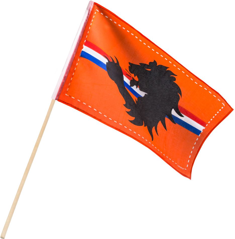 Zwaaivlag Nederland met leeuw