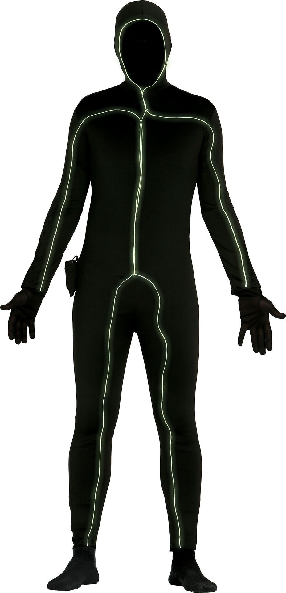 Zwart Black Light Lichtgevende Morphsuit