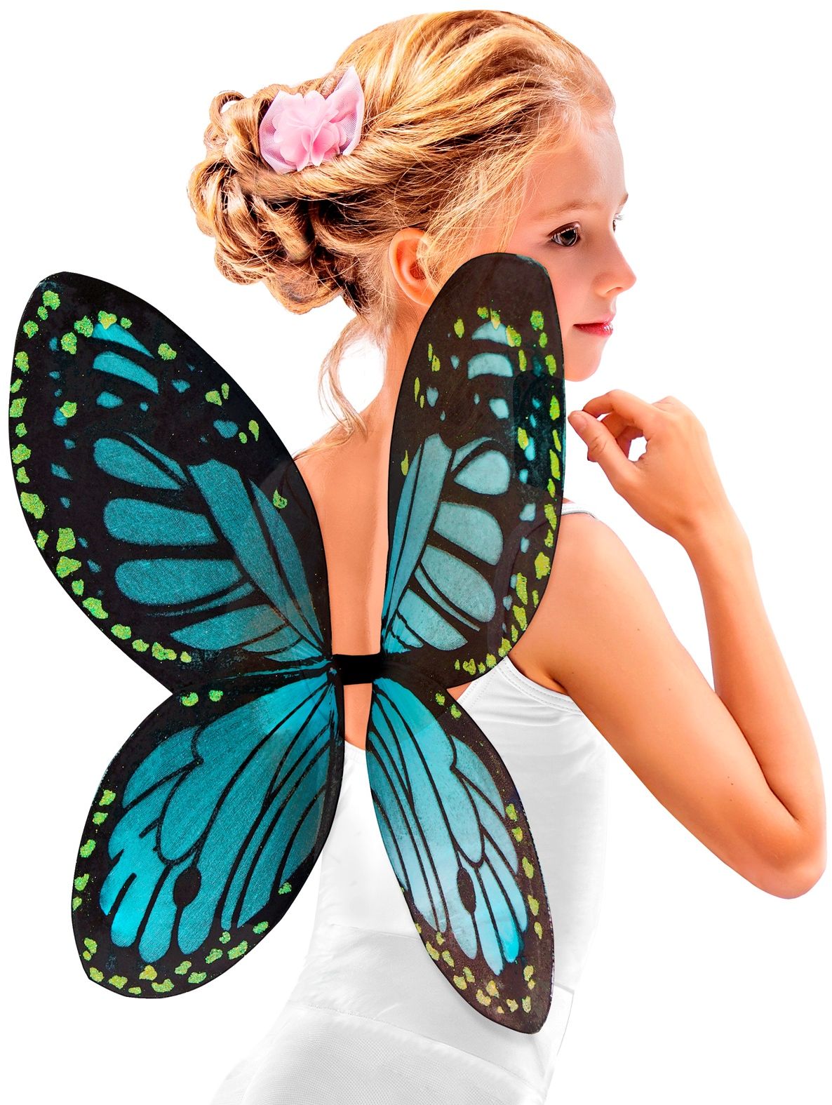 Zwart-Blauwe Vlinder Vleugels Kind