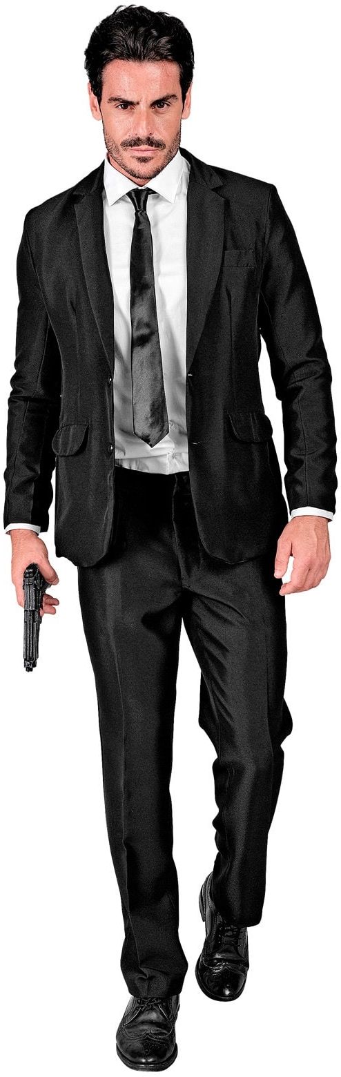 Zwart Feest Pak Bodyguard Heren