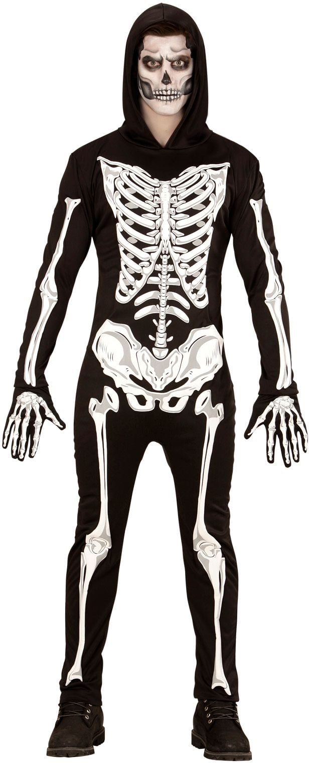 Zwart glow in dark skelet