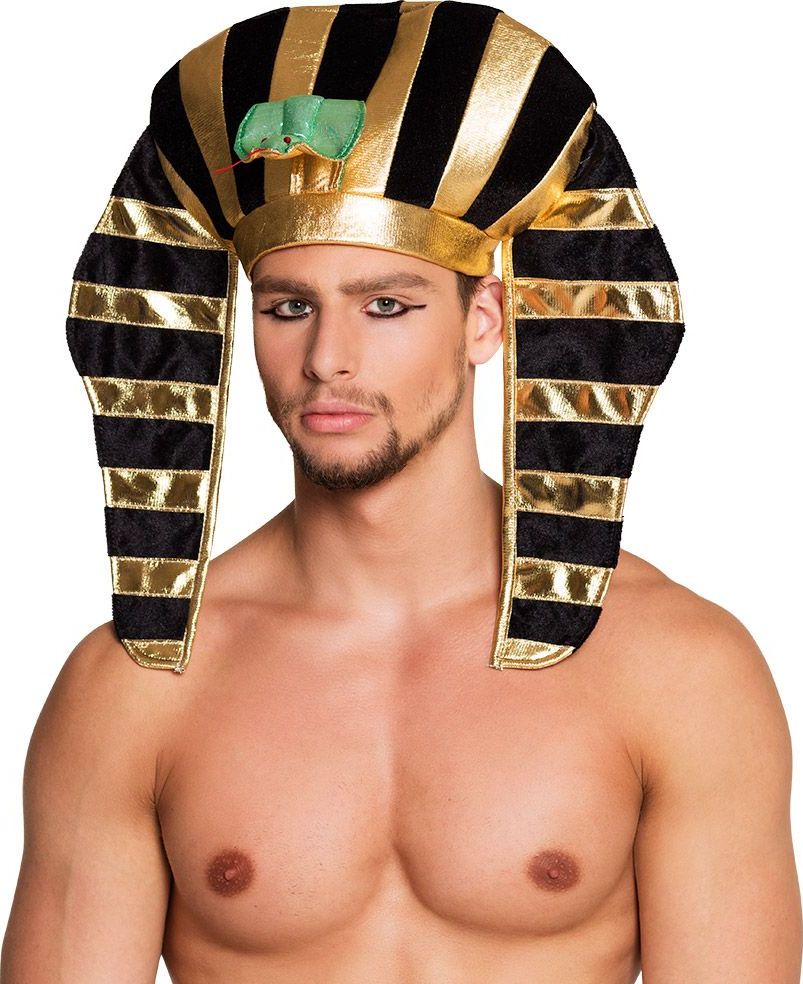 Zwart Gouden Toetanchamon Hoed
