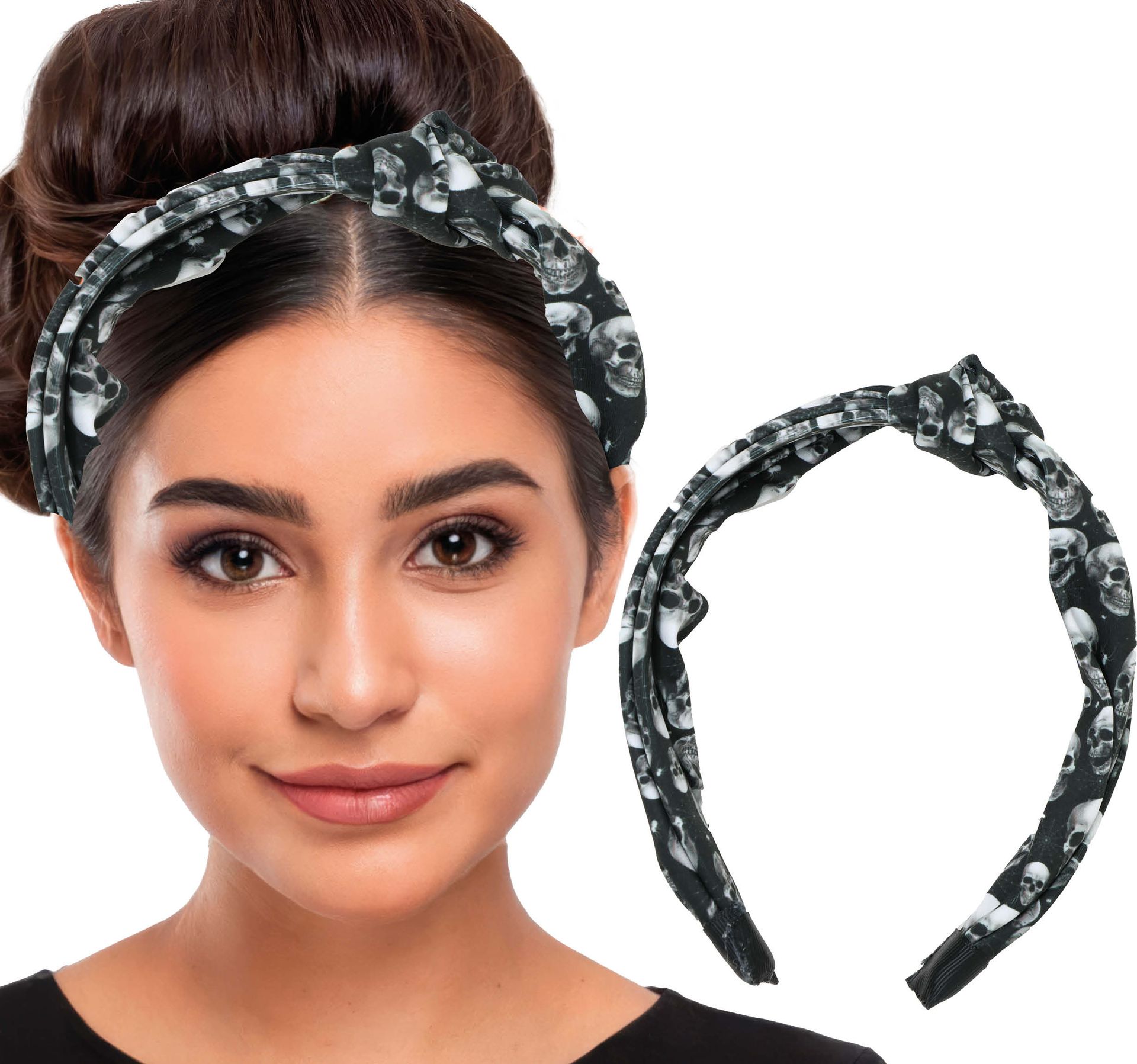 Zwart Grijze Skelet Haarband