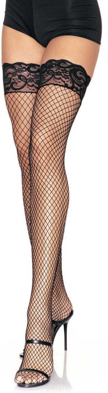 Zwart Grove Visnet Kousen