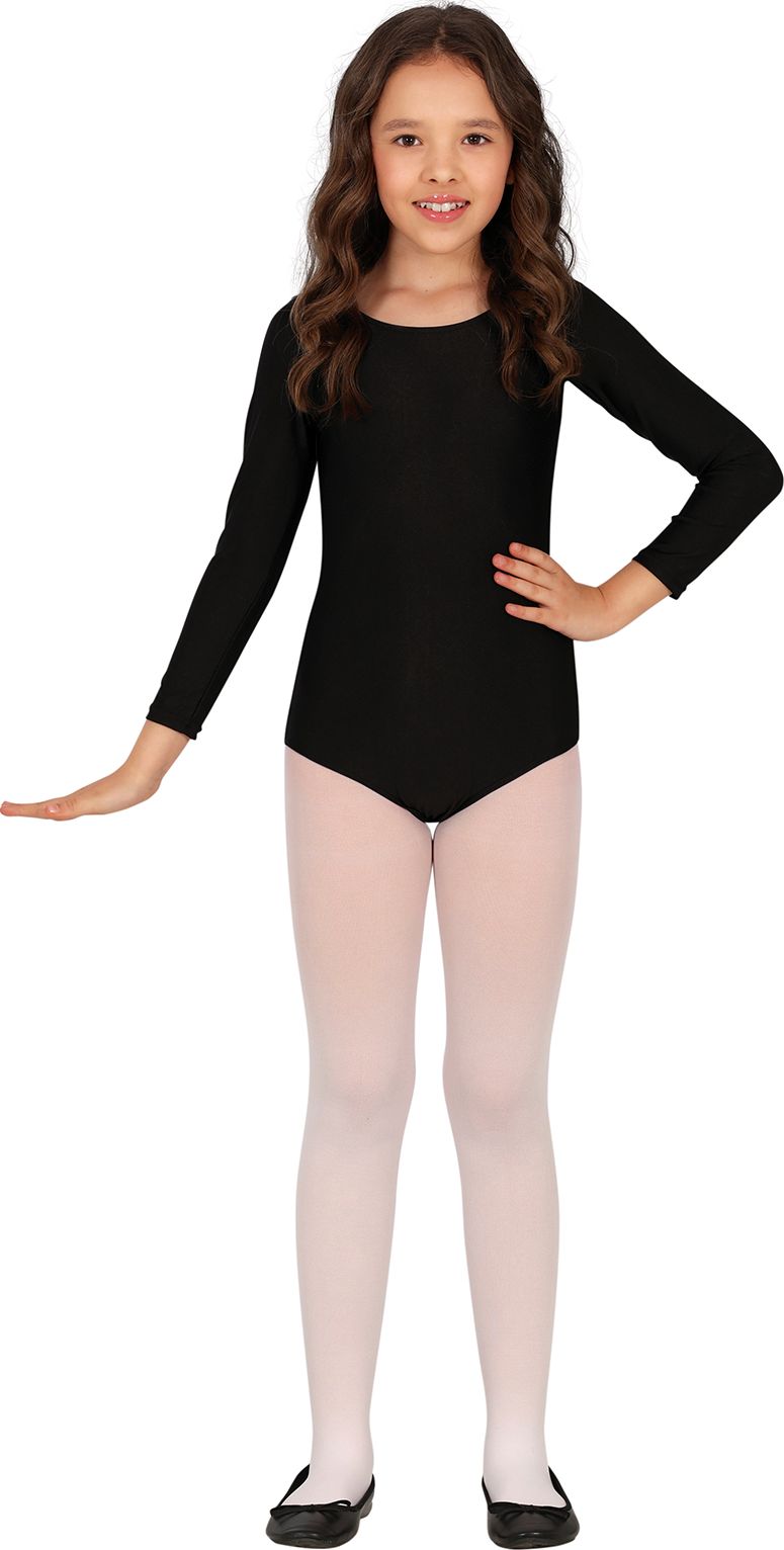 Zwart Lange Mouwen Leotard Kind