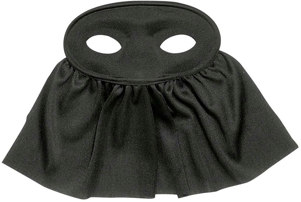Zwart Oogmasker met Sluier