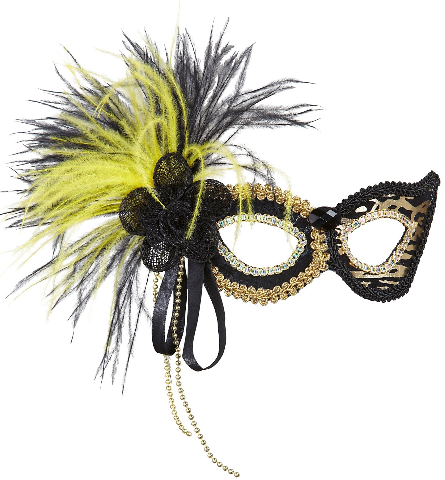 Zwart Oogmasker met Tijger Print