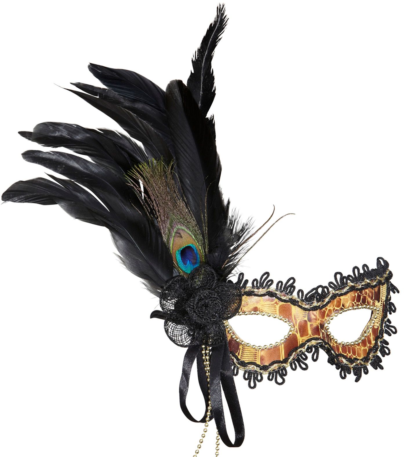 Zwart Oogmasker met Tortoiseprint