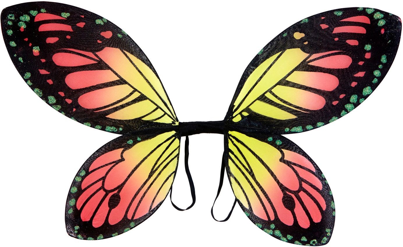 Zwart-Oranje-Gele Vlinder Vleugels Kind