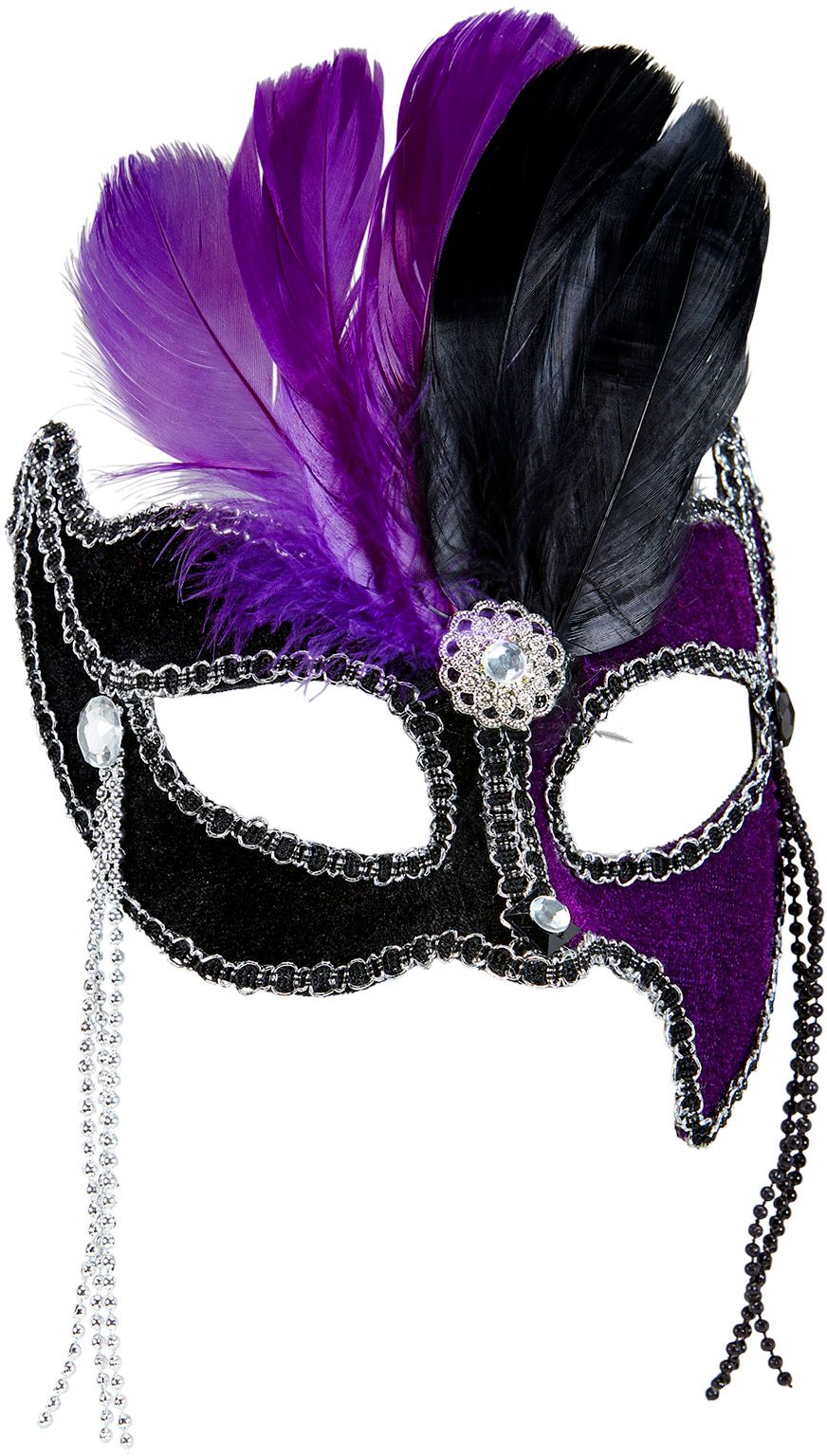 Zwart-Paars Gala Oogmasker