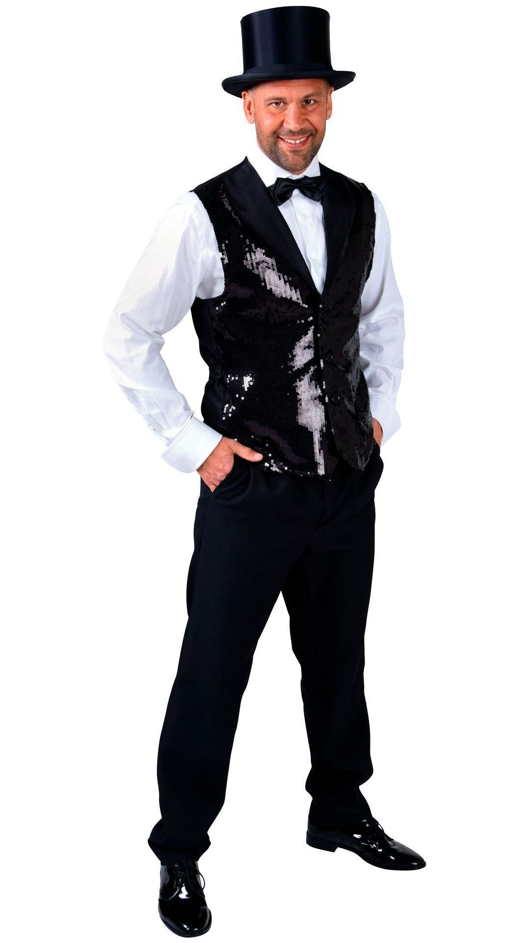 Zwart Pailletten Gilet