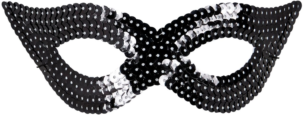 Zwart Pailletten Oogmasker