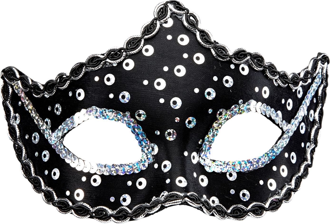 Zwart Pailletten Rialto Oogmasker
