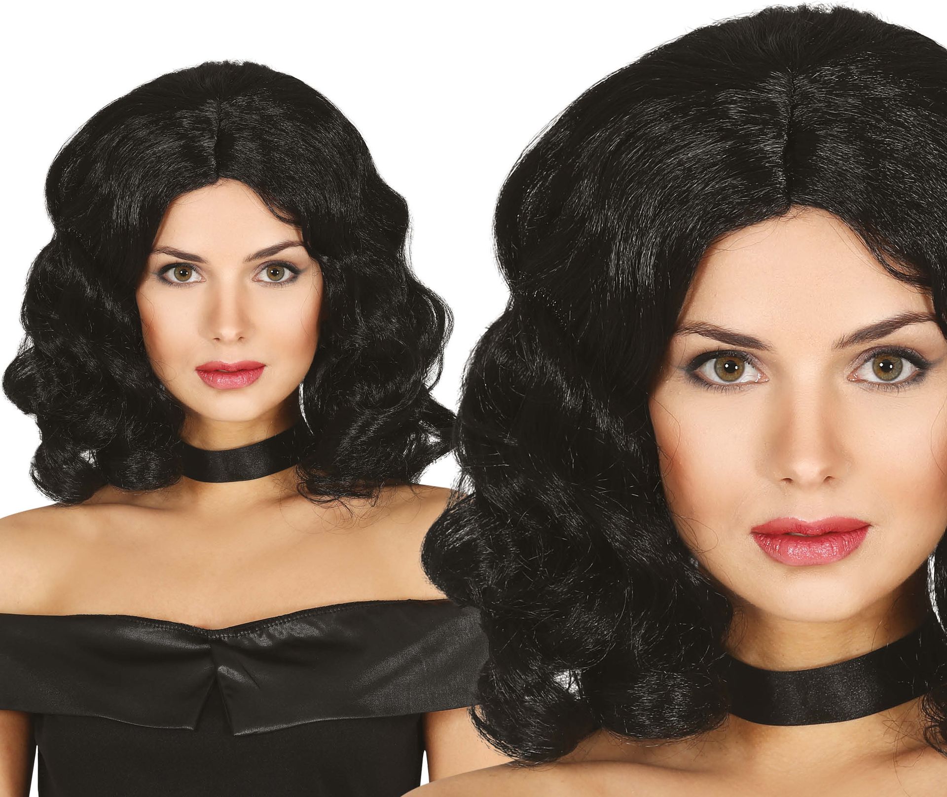 Zwart Pruik Kort Haar Dames