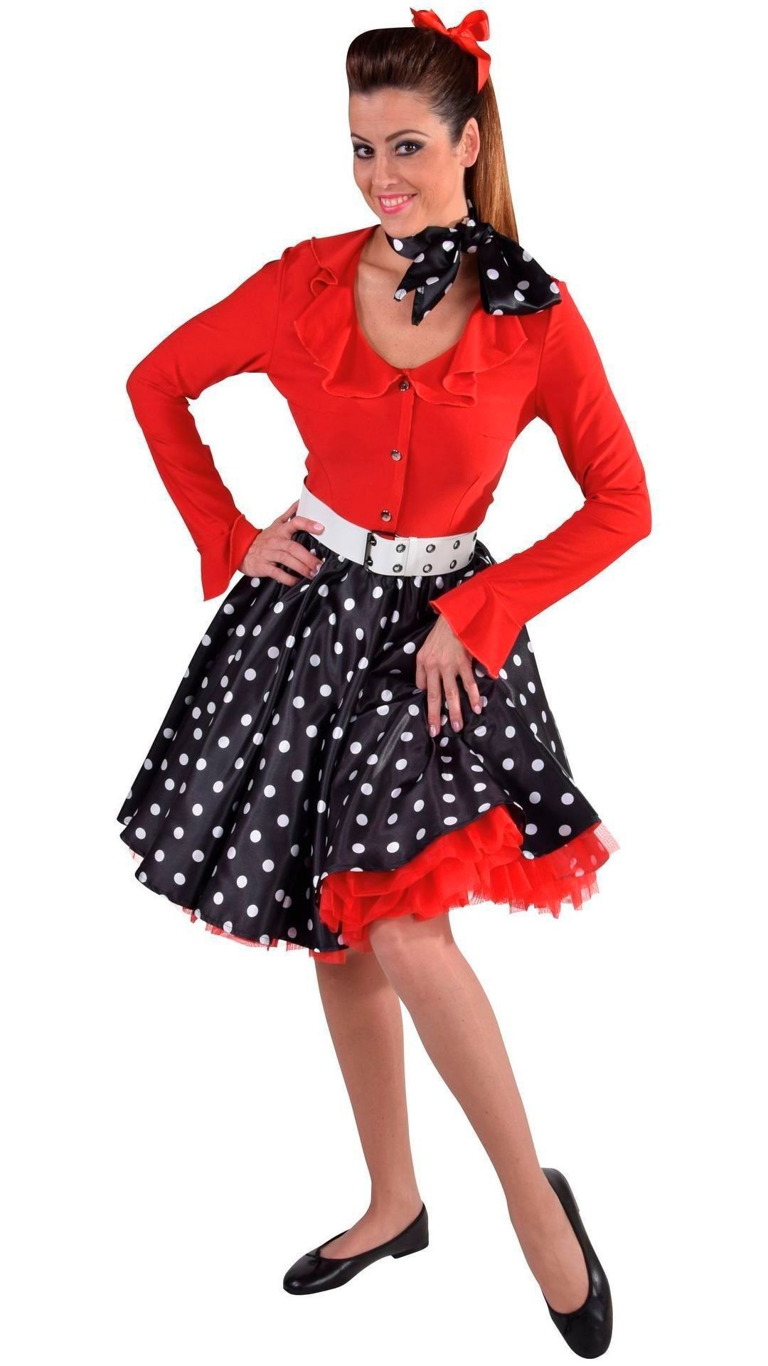 Zwart Rock'N Roll Rokje Dames