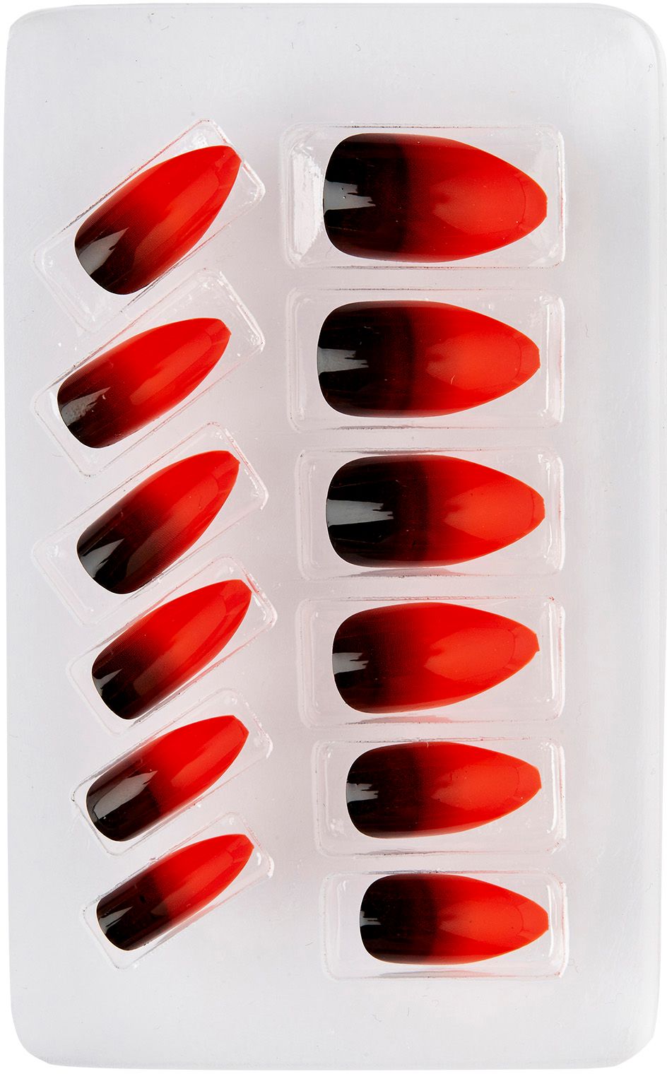 Zwart Rode Halloween Nagels