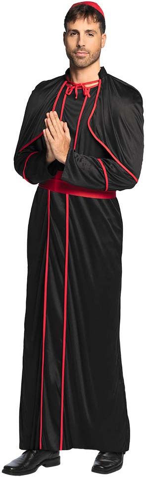 Zwart rode kardinaal kostuum heren