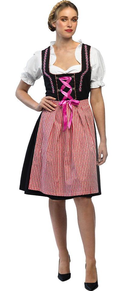 Zwart Roze Oktoberfest Dirndl