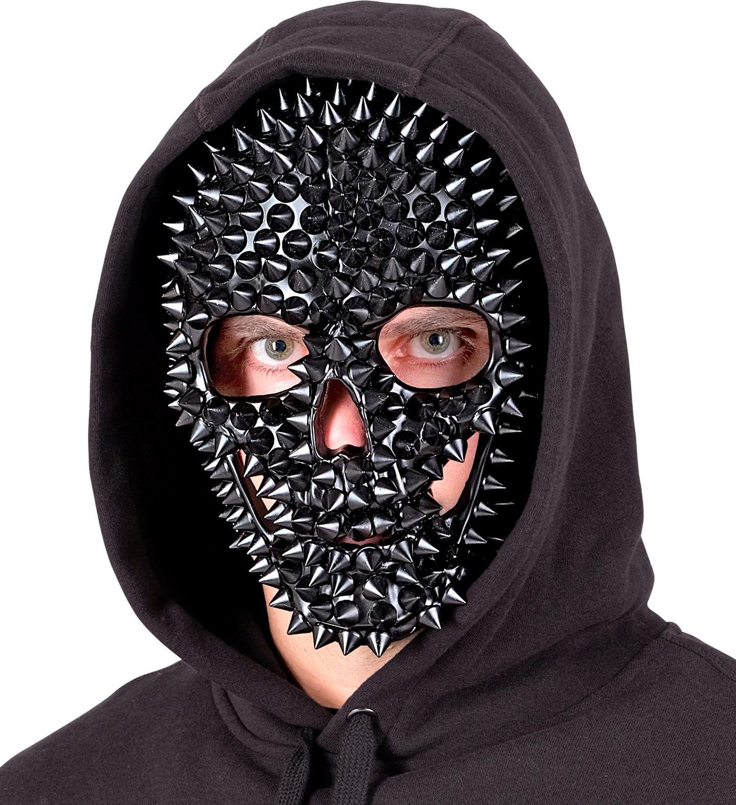 Zwart Schedel Masker met Stekels Halloween