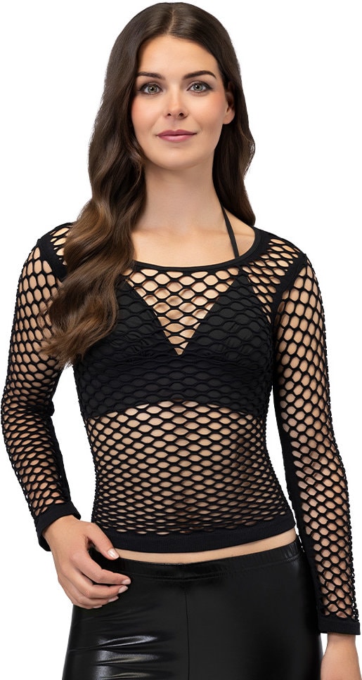 Zwart Visnet Shirt Dames Festival