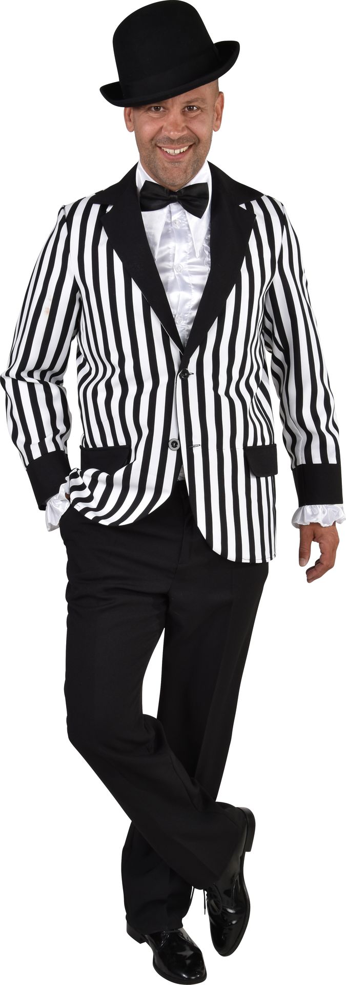 Zwart Wit Disco Kostuum Mannen