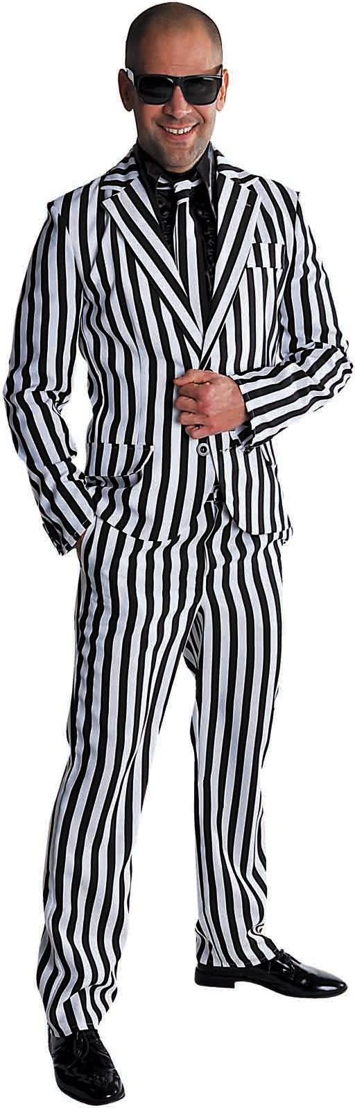 Zwart Wit Disco Outfit Heren