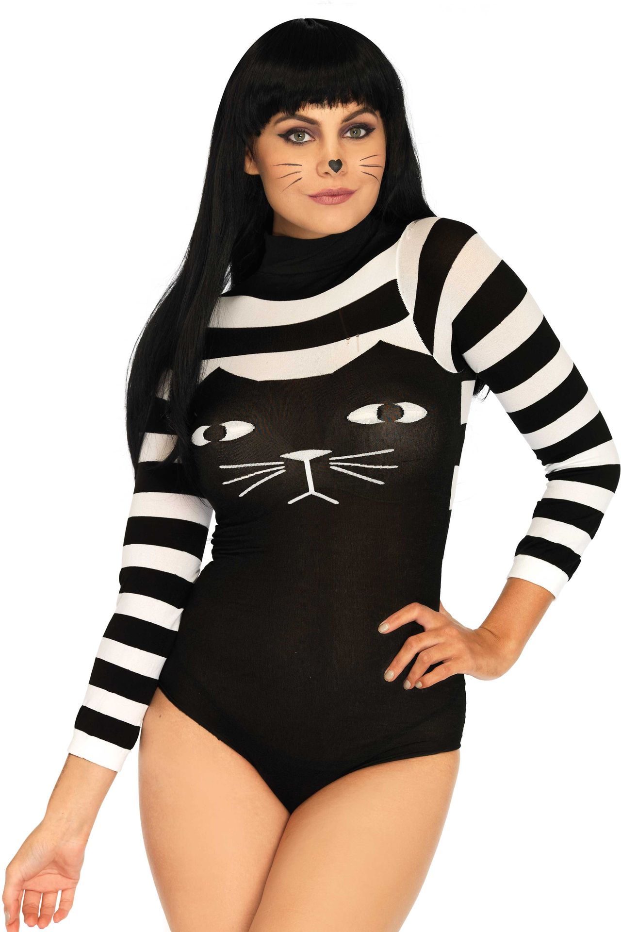 Zwart Witte Katten Bodysuit