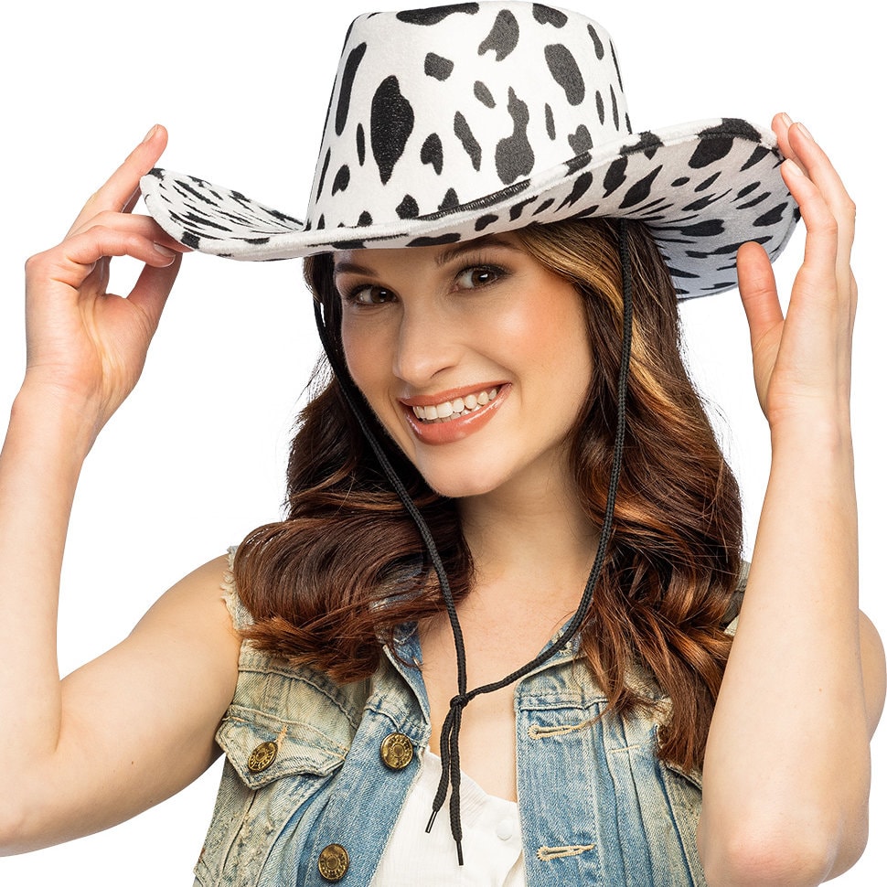 Zwart Witte Koe Cowboyhoed