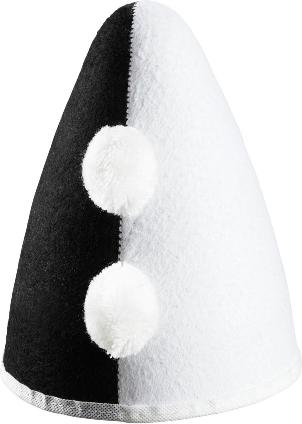 Zwart Witte Pierrot Hoed Kind