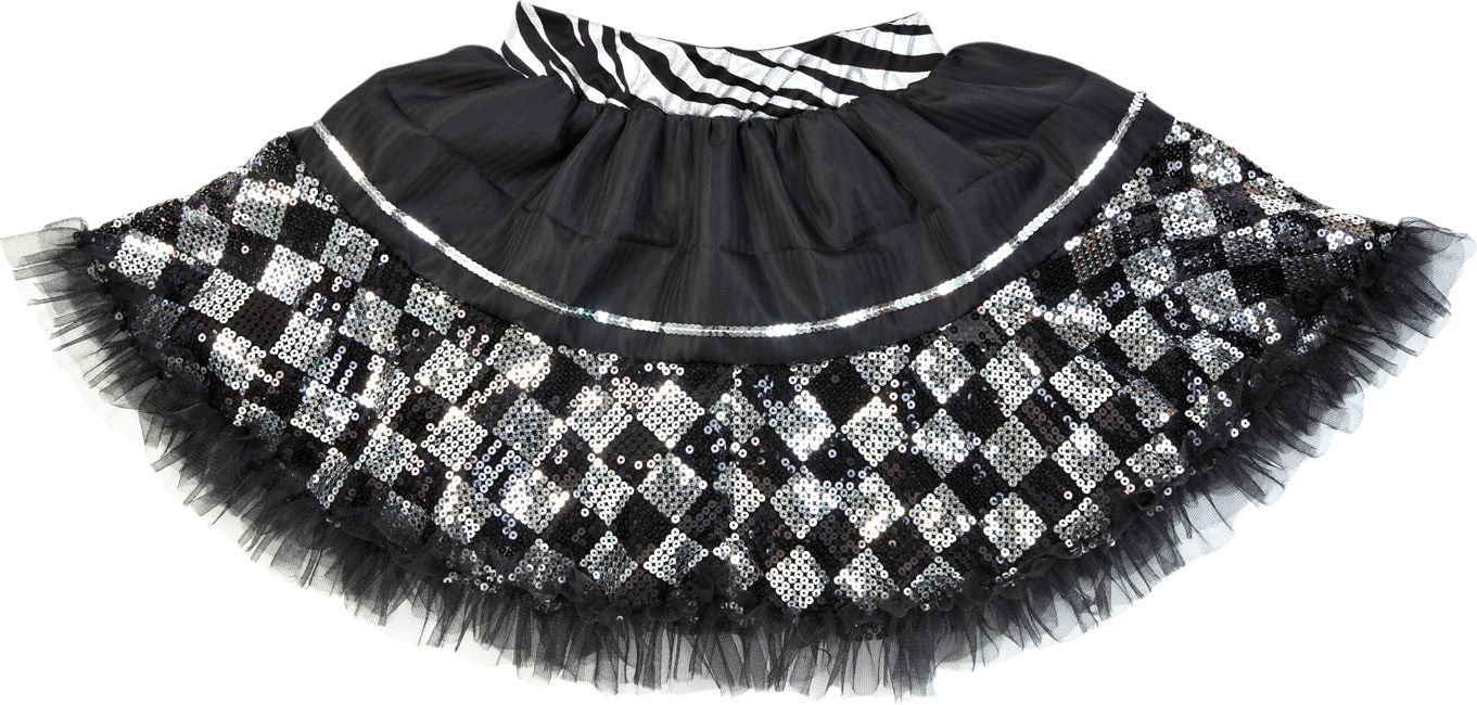 Zwart Zilveren Pailletten Tutu
