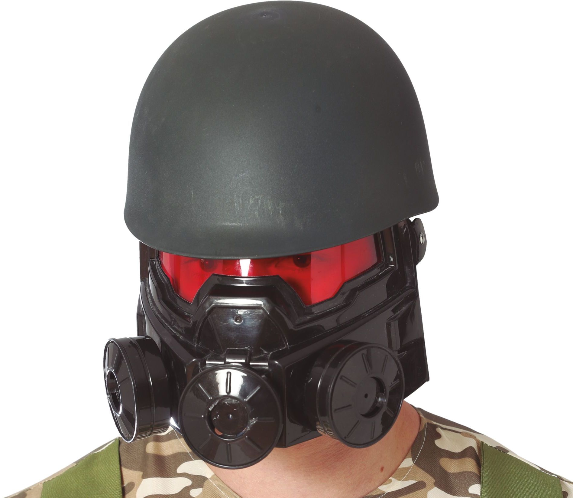 Zwart Zombie Gasmasker met Helm