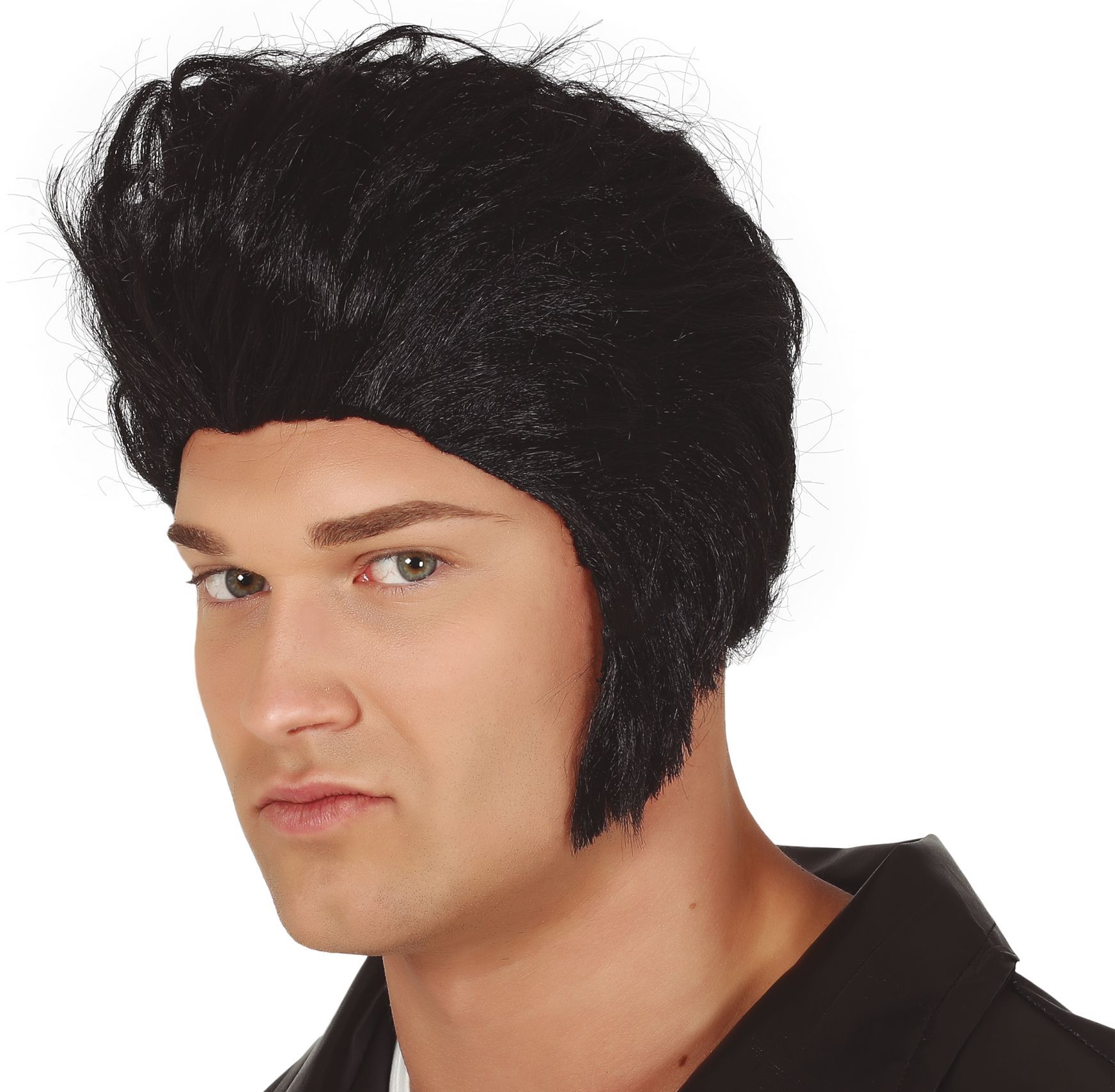 Zwarte 50's Grease Pruik