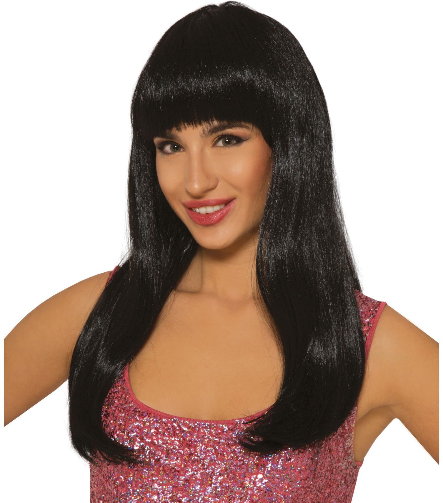 Zwarte 60's Glamour Pruik