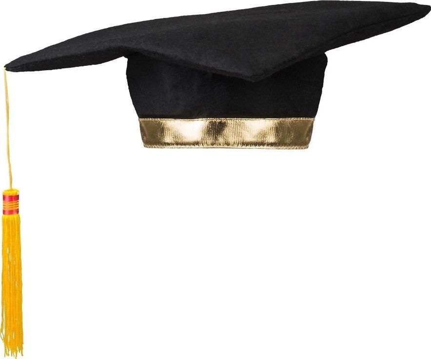 Zwarte Afstudeer Geslaagd Hoedje