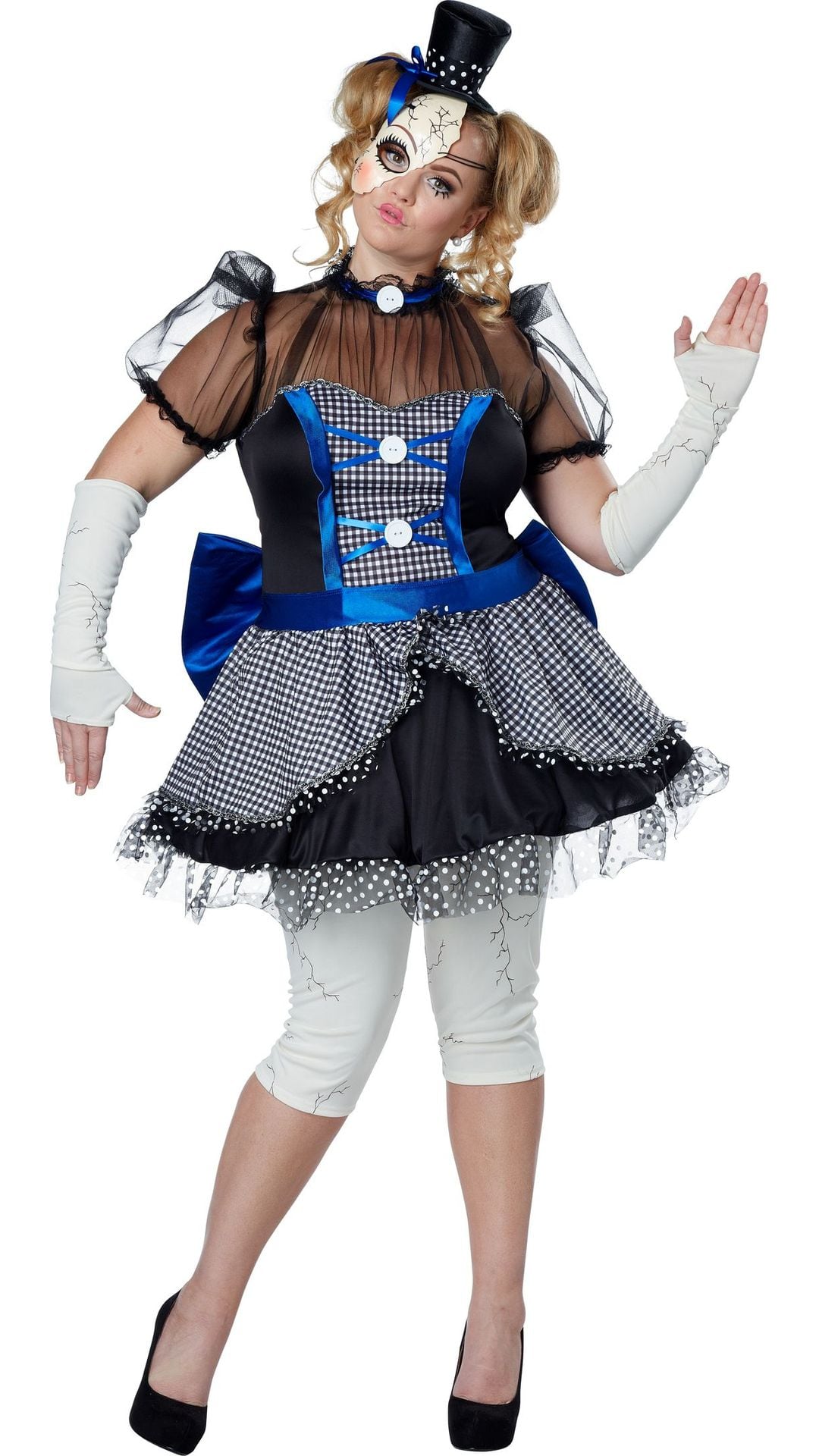 Zwarte Baby Doll Jurk Plus Size