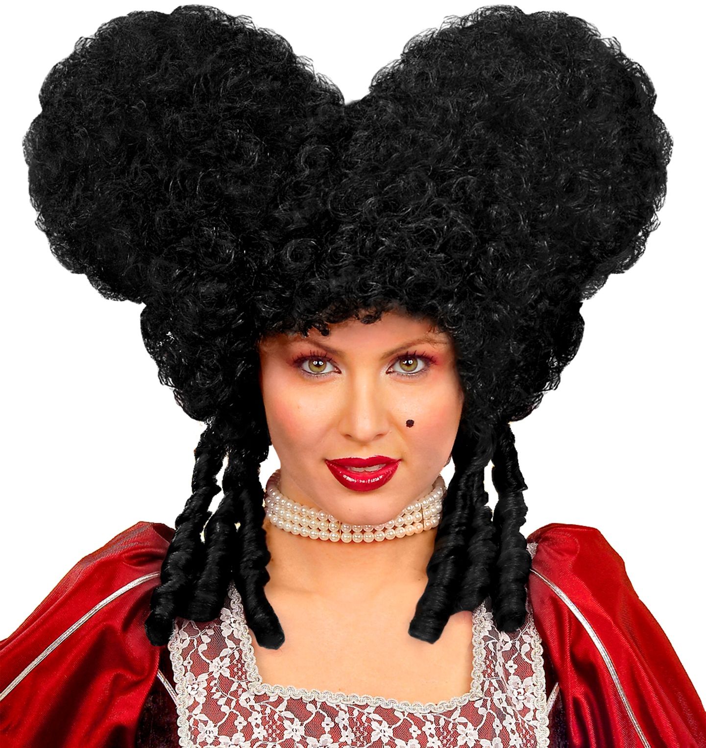 Zwarte Barok Pruik