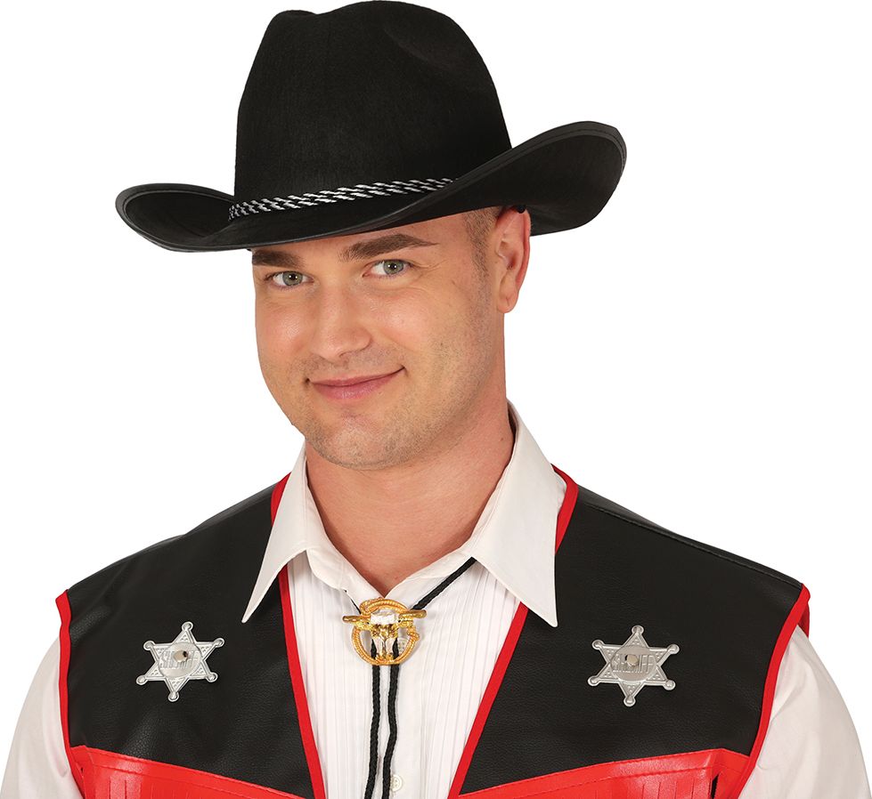 Zwarte Basic Cowboyhoed Vilt