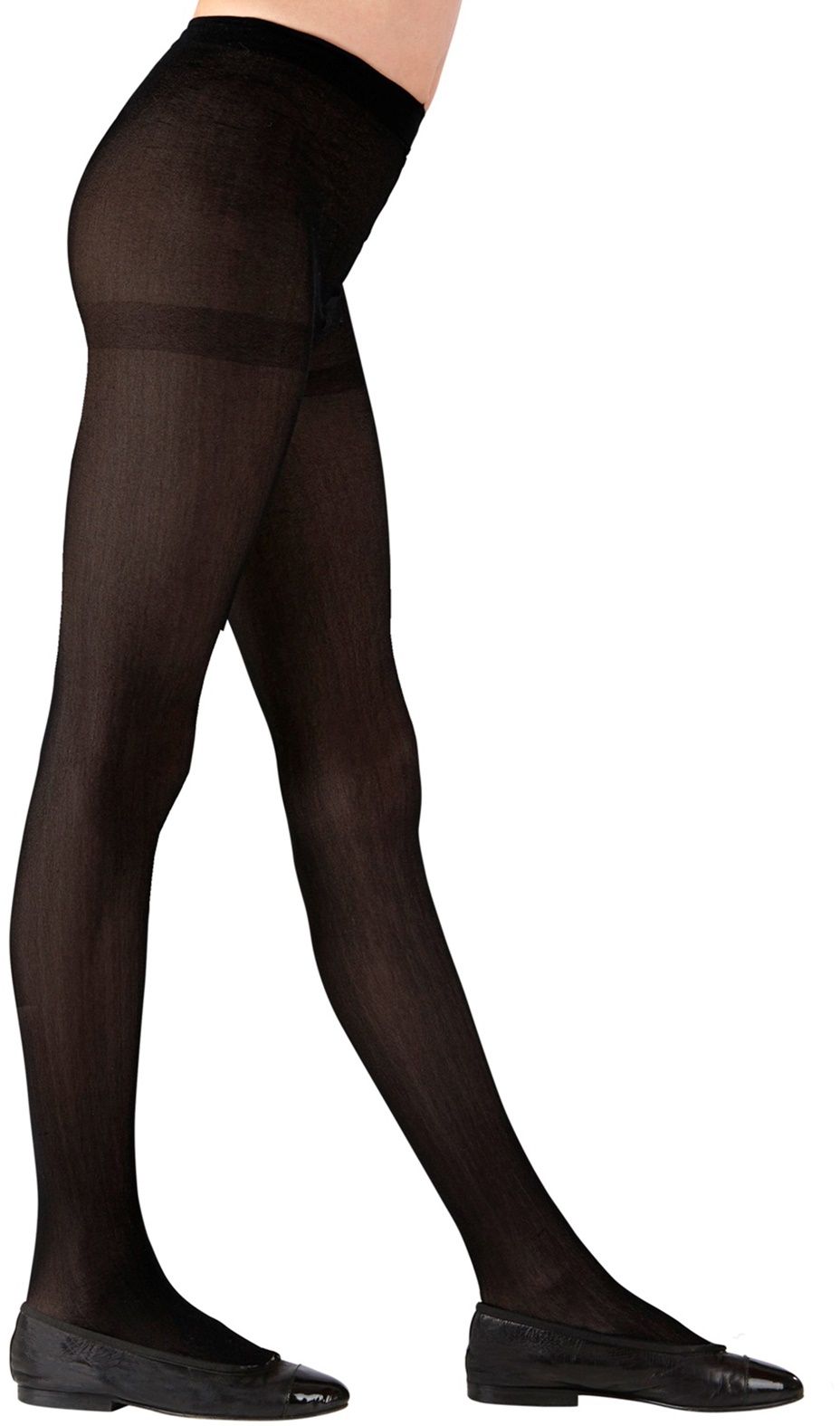 Zwarte Basis Maillot Kind 40Den