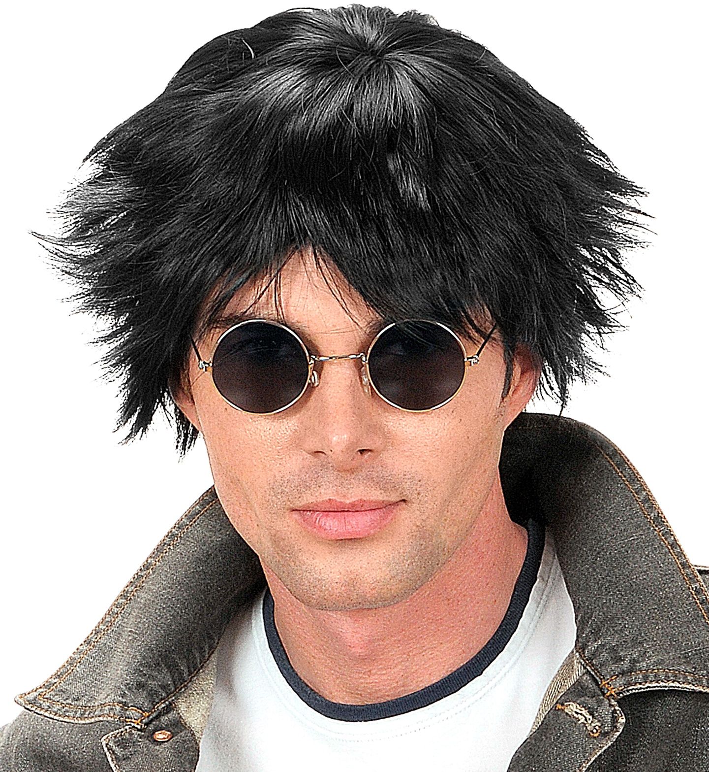 Zwarte Beatles Pruik