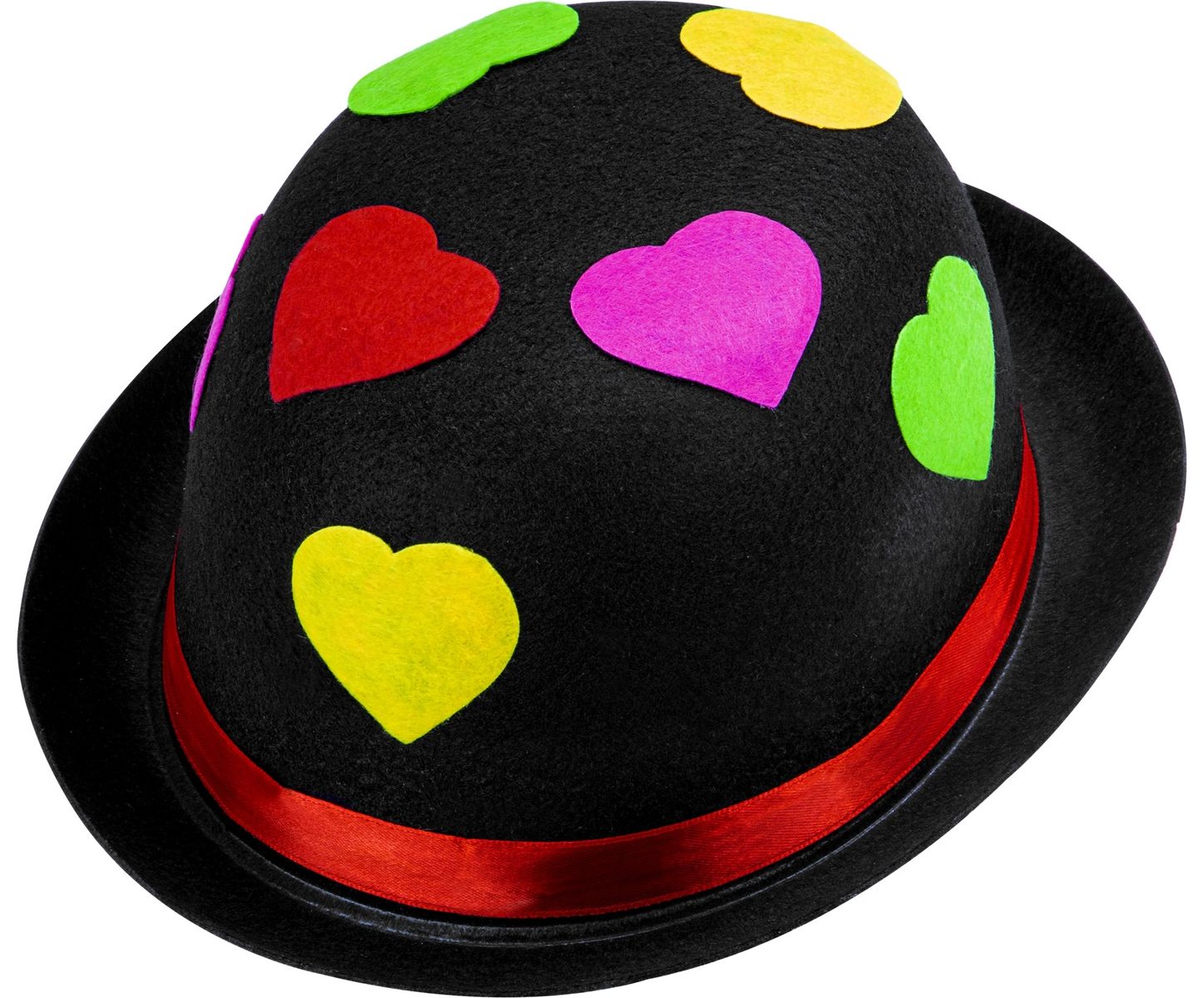 Zwarte Bolhoed met Hartjes