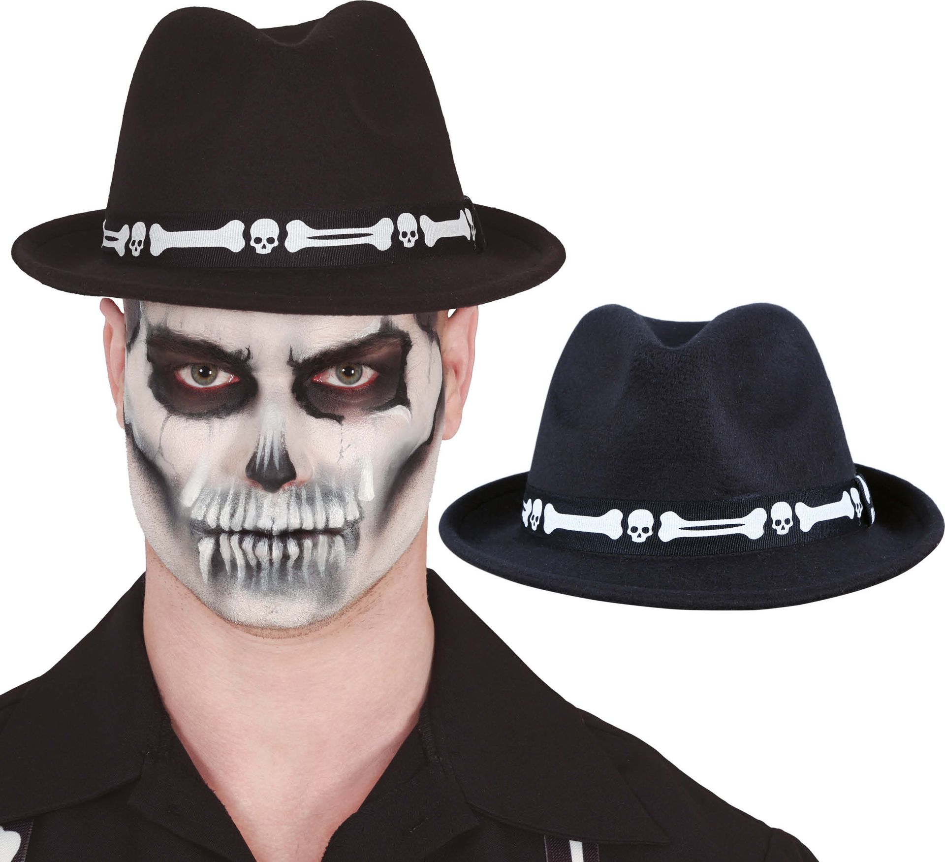 Zwarte Bolhoed Skelet en Bot