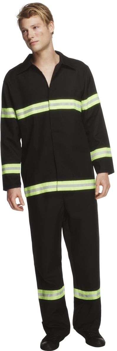 Zwarte brandweerman outfit