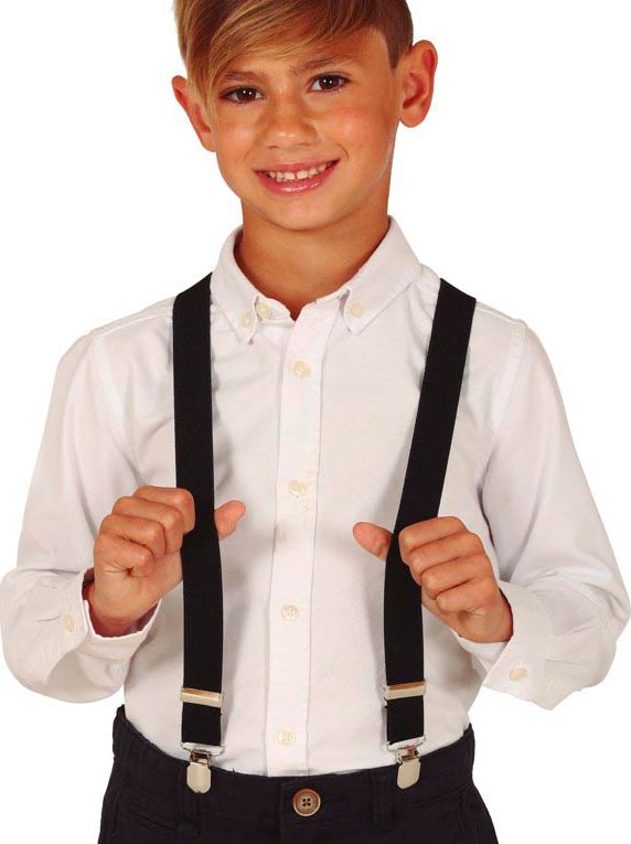 Zwarte Bretels Basis Kind