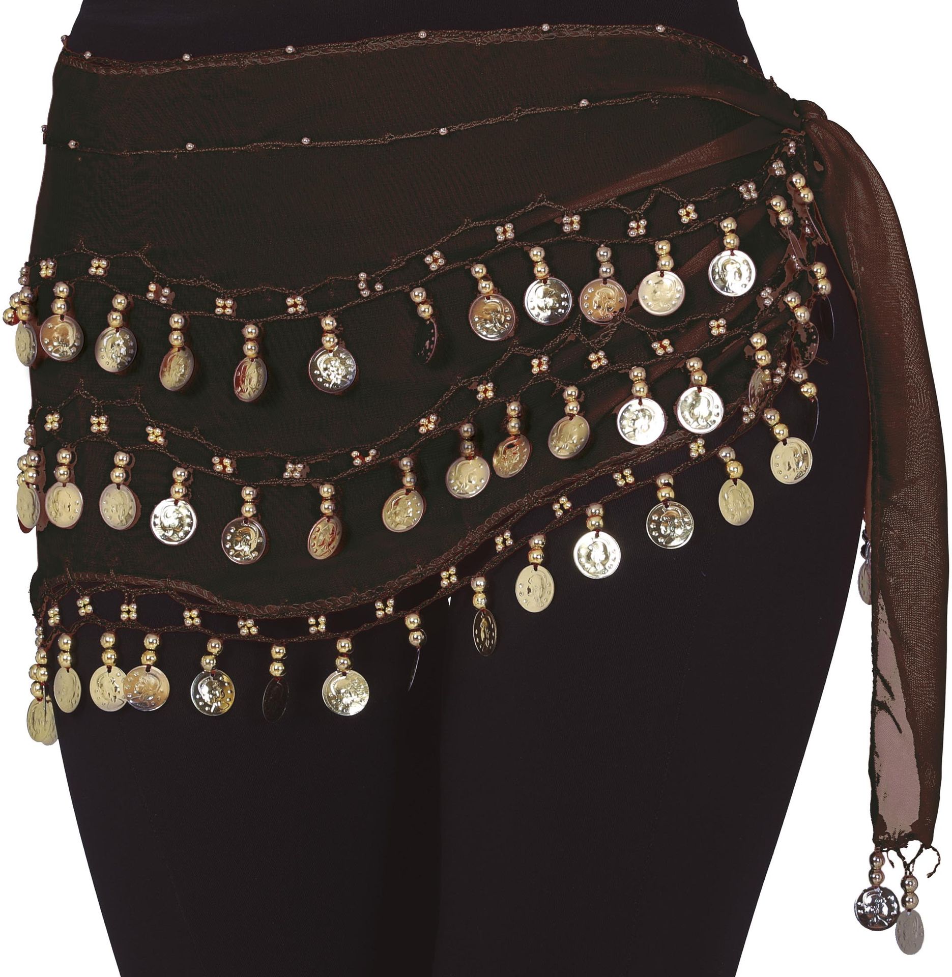 Zwarte Buikdanseressen Rok met Munten Dames