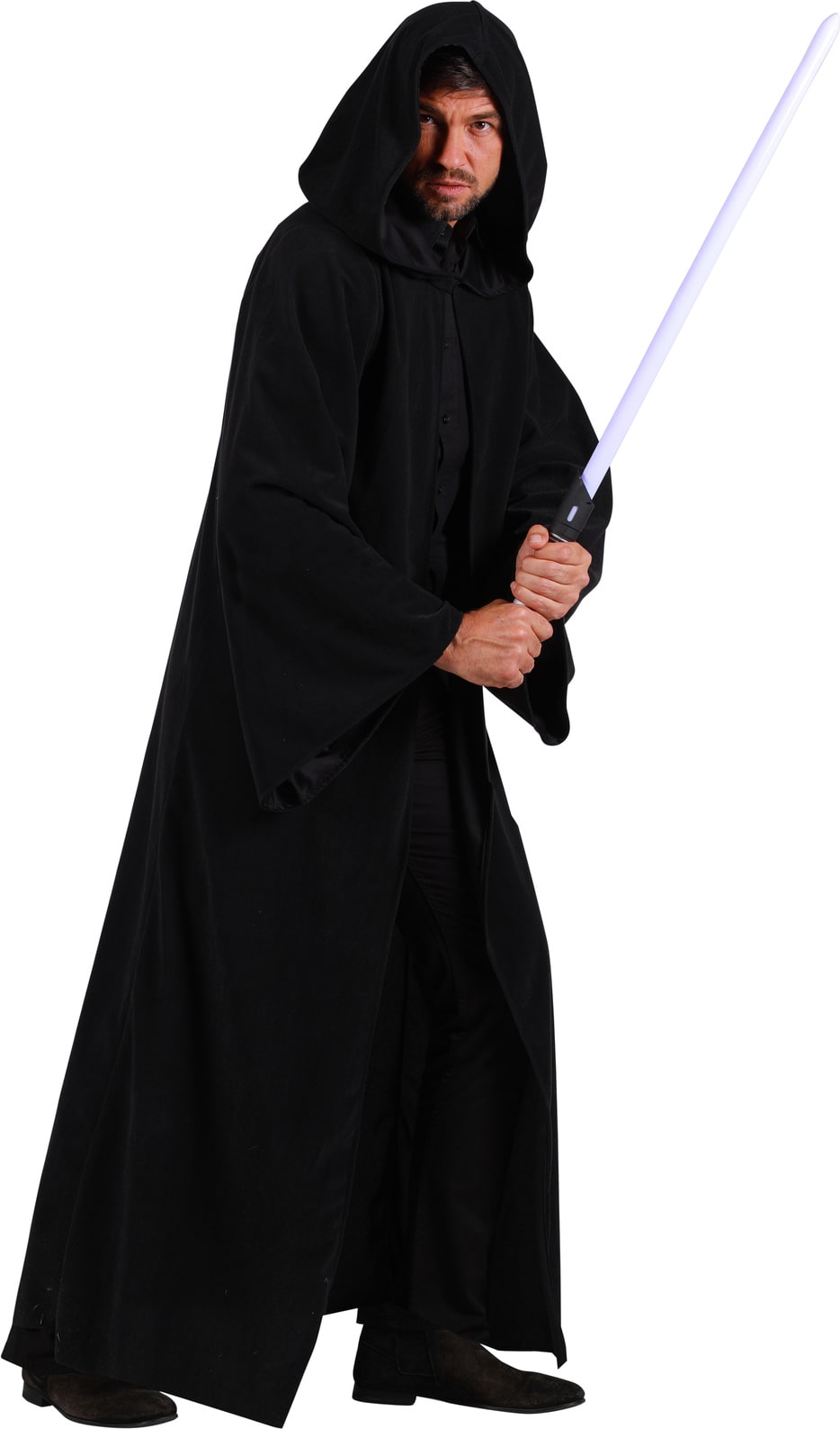 Zwarte Cape met Capuchon Volwassenen 154 cm Halloween