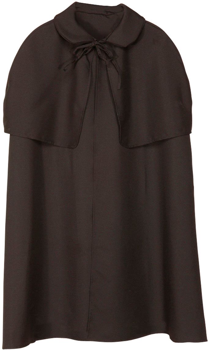 Zwarte Cape met Schoudermantel