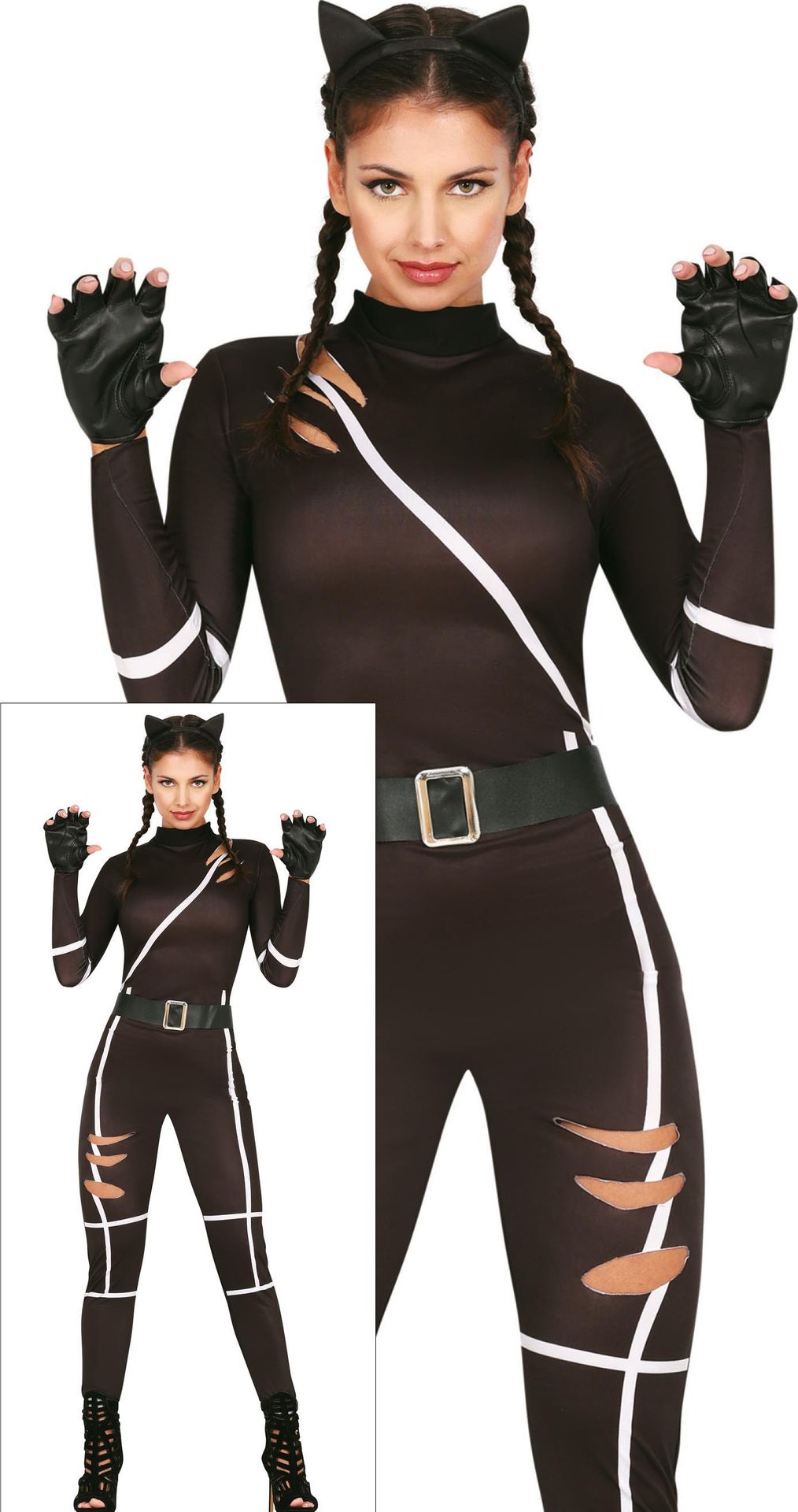 Zwarte Catwoman Jumpsuit Dames