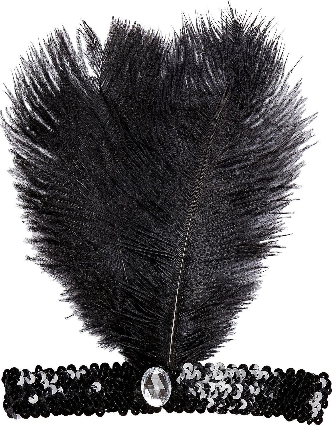 Zwarte Charleston Hoofdband