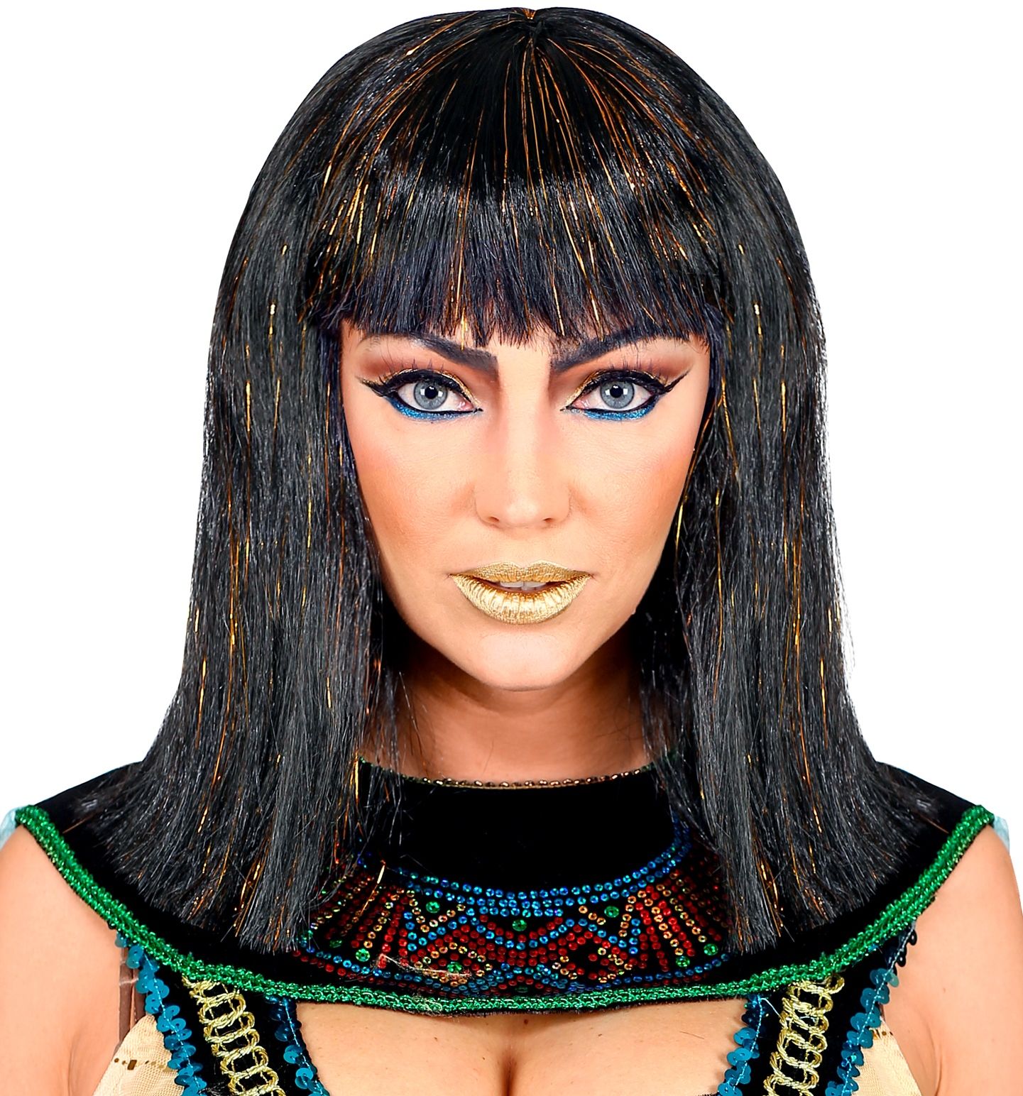 Zwarte Cleopatra pruik dames